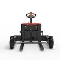 Chariot à palettes électrique tout-terrain de 1,5 tonne avec gros pneus pneumatiques pour terrains accidentés en extérieur
