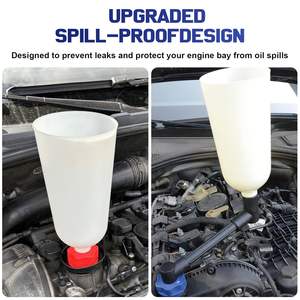 Ensemble d'entonnoirs anti-fuite pour huile moteur 2L avec 8 adaptateurs, en nylon, pour un changement d'huile mains libres pour voitures - Product Image 3
