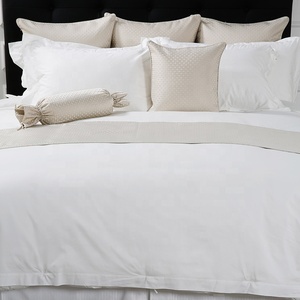 300 400 1000 TC sản xuất sang trọng bộ đồ giường khách sạn Bộ tấm Ga Trải Giường tấm ga trải giường Cotton 100 Vua Kích thước bông - Product Image 6