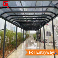 Auvent résistant à la pluie en Polycarbonate d'aluminium auvent d'extérieur moderne