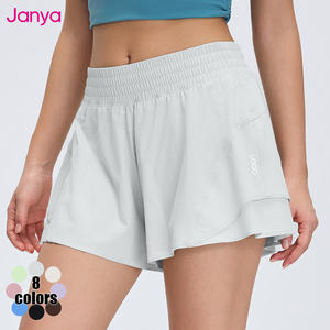 Pantalones Cortos Deportivos Janya con Logotipo Personalizado, Bolsillo Oculto, Ligeros, Transpirables, de Cintura Alta, de Secado Rápido <span class=keywords><strong>para</strong></span> Mujer - Product Image 1