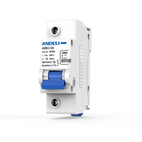 Disjoncteur Magnéto-Thermique Miniature ANDELI (DCM) ADB3-125-1P, 1 Circuit, 20A, 40°C, Unipolaire pour Mini Systèmes