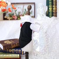 Nuevo Traje de Lujo para Perros, Disfraz de Mascota, Traje Formal de Esmoquin para Boda, Traje de Fiesta con Corbata de Moño