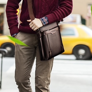 <span class=keywords><strong>Sac</strong></span> à Bandoulière <span class=keywords><strong>Homme</strong></span> en <span class=keywords><strong>Cuir</strong></span> PU Imperméable Rétro Classique Personnalisable, Style Affaires Simple et Portable - Product Image 6