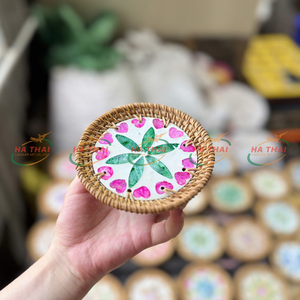 Petits plats en laque faite à la main avec incrustation de nacre naturelle Porte-bijoux Assiette décorative - Product Image 3