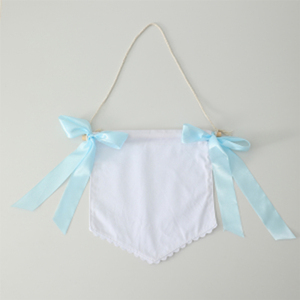 <span class=keywords><strong>En</strong></span> gros, Guirlande de bienvenue pour chambre d'enfant <span class=keywords><strong>en</strong></span> <span class=keywords><strong>toile</strong></span>, brodée avec le nom du bébé et nœuds - Product Image 2