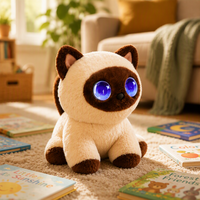 Jouet interactif pour chat robotisé réaliste en fourrure, léger et portable, conforme à la norme CPSIA, avec queue qui bouge, pour enfants et adolescents