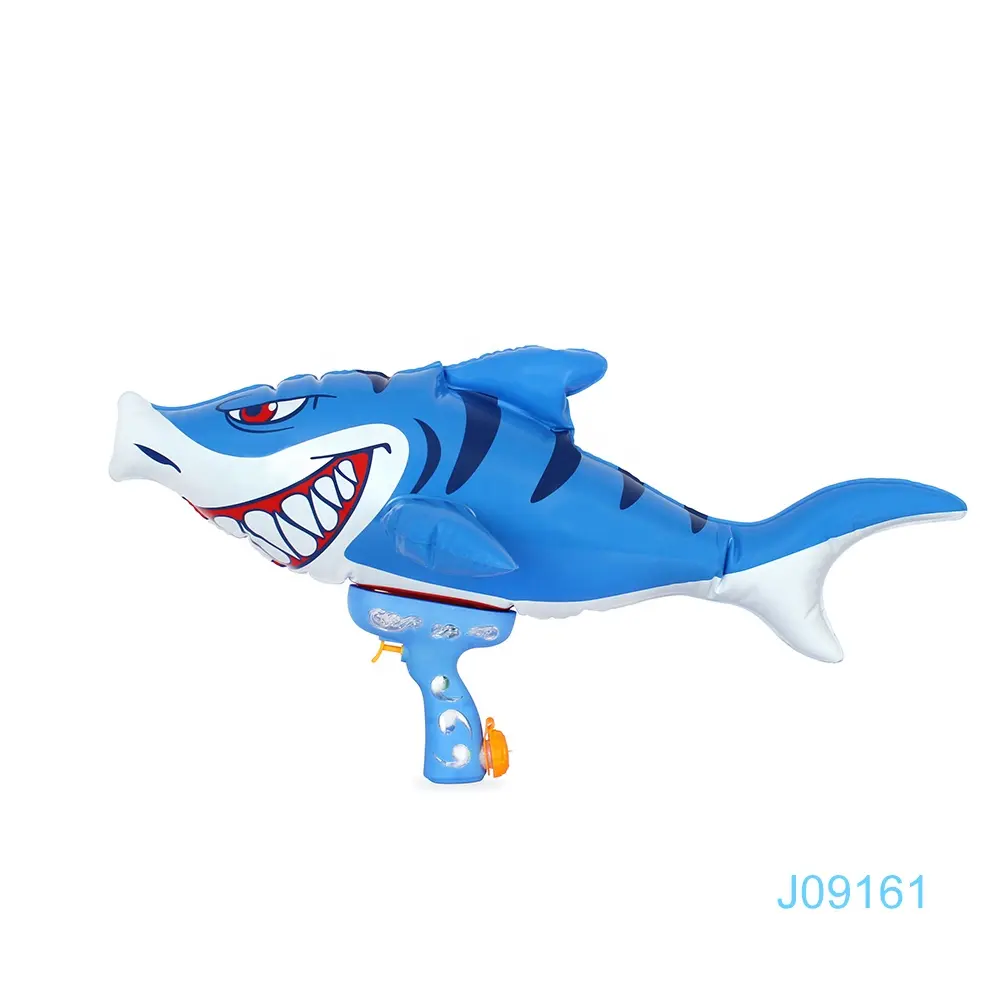 ของเล่นสัตว์พลาสติกปืนฉีดน้ำของเล่นสำหรับเด็กฉลามพองปืนฉีดน้ำ