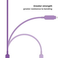 Cables de Carga Rápida de 240 W con Flexión de 180 Grados, Cable Adaptador Plano FPC Tipo C a USB C para Transferencia de Datos y Video para Teléfonos Inteligentes