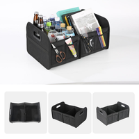 Organisateur de coffre de voiture, bac de rangement arrière avec panneaux de séparation amovibles pour accessoires et fournitures de véhicule