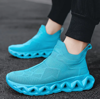 Baskets montantes décontractées pour hommes et femmes, antidérapantes, en maille respirante, pour la course, le jogging en extérieur et la marche urbaine, légères