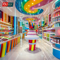 Design d'intérieur de confiserie, décoration personnalisée de magasin de bonbons, comptoir d'exposition de snacks, vitrine de bonbons, étagère d'exposition de snacks
