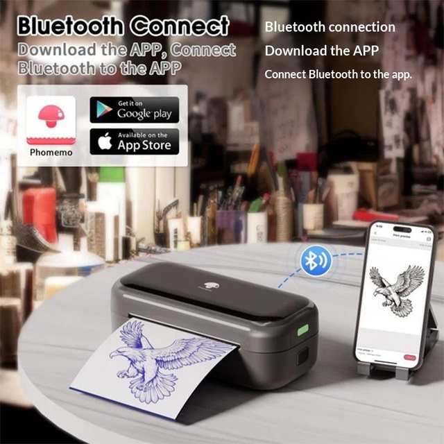 Phomemo TP31 Tattoo Printer 450g Cross-Border Bluetooth Inkless Thermal HD Transfer Machine LOGO Wholesale