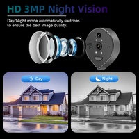 Smart Life 3MP extérieur sans fil vidéo porte téléphone caméra de vision nocturne avec judas numérique Tuya interphone de sécurité à domicile pour la maison