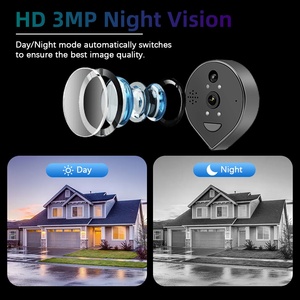 Smart Life 3MP Outdoor Wireless Video <strong>Door</strong> Phone Night Vision <strong>Camera</strong> with Digital Peephole Tuya Home Security <strong>Intercom</strong> for House - Product Image 4