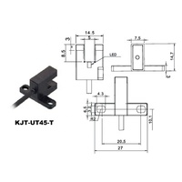 Sensor fotoeléctrico Fotocélula de haz pasante tipo microranura personalizado precio al por mayor