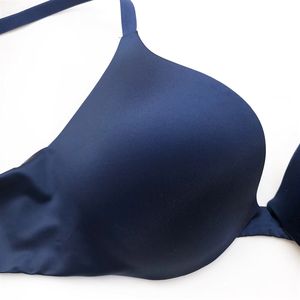 Soutiens-gorge sans couture 70B-85B pour femmes, sous-vêtements à armatures, bralette rembourrée en soie glacée, sans fil, confortable, grande taille, brassière 0407 - Product Image 3