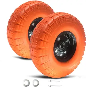 Rolamentos de pneus de borracha sólida para todo o terreno de 13 polegadas, espuma PU plana e livre, pneus de borracha sólida