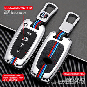 Étui de protection pour clé de voiture en alliage de zinc et gel de silice pour Hyundai Elantra <span class=keywords><strong>KIA</strong></span> K2 K3 K4 KX5 Forte Sorento <span class=keywords><strong>Sportage</strong></span> R <span class=keywords><strong>Porte</strong></span>-clés - Product Image 2