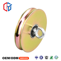 Rouleaux en acier OEM professionnels au design moderne avec roulements à gorge en U pour portes coulissantes d'hôtels et d'entrepôts, épaisseur 20 mm, garantie 1 an