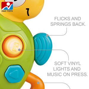 Jouet éducatif pour bébés tortues mignonnes avec musique et lumière, hochet à main pour nouveau-nés, jouets à clochettes - Product Image 4