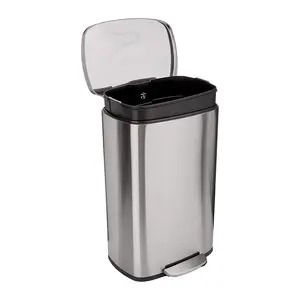 50l stainless trash can sanitation commercial can liner trash bag trash can with pedal