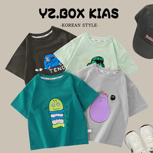 Nuova T-shirt Estiva a Maniche Corte per Bambini e Bambine, Top Sottile in Cotone con <span class=keywords><strong>Stampa</strong></span> Cartoon, Abbigliamento per Bambini di Taglia Media e Grande, Vendita all'Ingrosso - Product Image 4