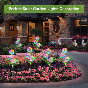 Lampu LED bunga Dandelion tahan air dekorasi liburan pernikahan kebun dioperasikan baterai baja tahan karat Multi Warna - Product Image 5
