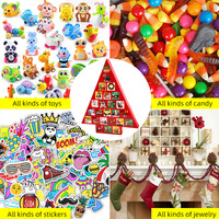 Vente en gros usine : Boîte vide de calendrier de l'Avent de Noël en carton, boîte mystère à ouverture aléatoire pour compte à rebours de 24 jours, pour jouets, bonbons et chocolats
