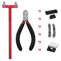 Kit de points de fixation de cordes de tir à l'arc avec règle en T et pince pour accessoires de cordes de tir à l'arc classiques et composées