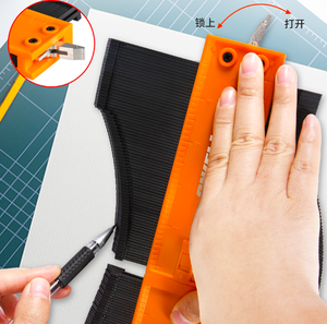 Orange เครื่องทำสำเนาเกจวัดรูปร่าง,เครื่องมือทำเครื่องหมายมาตรฐานโปรไฟล์พลาสติกความกว้าง2ชิ้น - Product Image 6