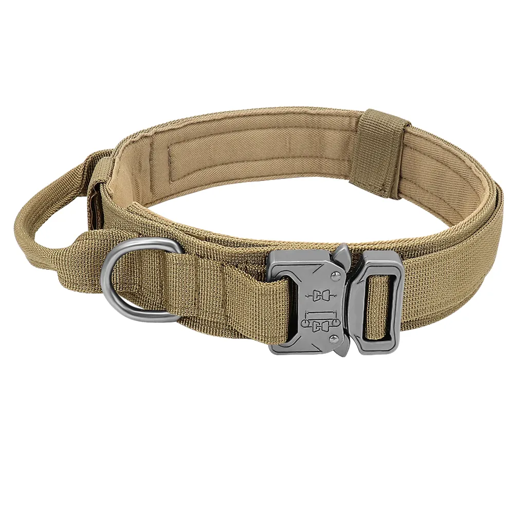 Military Tactical Dog Collar Nylon Adjustable Durable German Shepherd For Medium Large Outdoor Walking Training Pet Supplies