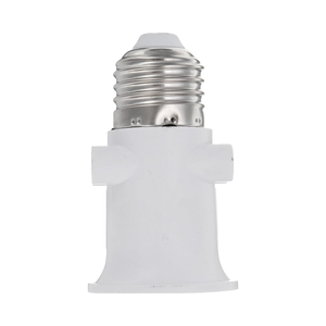 Adaptador de Base para Lámpara LED con Rosca <span class=keywords><strong>E27</strong></span>, Material ABS y Metal, <span class=keywords><strong>Enchufe</strong></span> de Conversión Eléctrica - Product Image 1