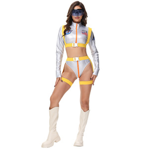Costumes d'astronaute sexy pour femmes, déguisement d'astronaute pour adultes, uniforme de vol, performance scénique, déguisement d'Halloween, cadeau, combinaison spatiale - Product Image 5