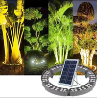 Fabrik 48W Outdoor IP65 Solar LED Baum Umarmung Licht Umarmung Baum Licht Ring Lampe mit Aluminium Garten beleuchtung