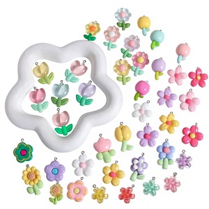 Breloques en résine pour fleurs, pendentifs artisanaux DIY, tulipes, tournesols, accessoires de moulage irréguliers pour coques de téléphone, décoration de tasses, cadeaux - Product Image 4