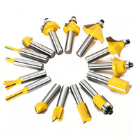 Joseph Factory Direct Sales – Ensemble de 15 fraises pour le travail du bois, outil de coupe pour le bois avec tige de 8 mm de diamètre