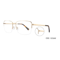 Monture de lunettes surdimensionnée en titane TTS-9089, légère, en métal fin, grande monture optique carrée pour usage quotidien