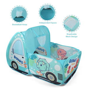 Tente de jeu pour enfants en forme de voiture de dinosaure verte, sans installation, tente à bulles, tente de <span class=keywords><strong>camping</strong></span>, maison de jeu pour enfants - Product Image 2