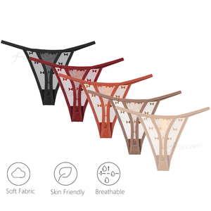 Зеленые кружевные стринги-танга Green Envoy в форме сердца для женщин, с низкой посадкой, сетчатые, сексуальные, <span class=keywords><strong>T-back</strong></span>, Ropa Interior Mujer - Product Image 4