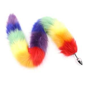 what does an anal plug do Tailz Rainbow Tail Silicone Butt Plug – e-tique toys main image 1