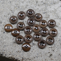 Boutons ronds en corozo naturel personnalisé de haute qualité à 4 trous en corozonut marron pour chemises pour hommes et robes pour femmes