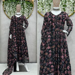 Nueva colección Hand Work Alia Cut Kurtis con Dupatta para Festival de mujeres y ropa de fiesta de India Export - Product Image 5