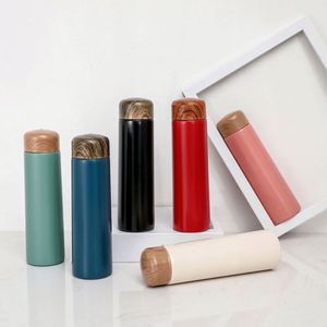 Nouvelle tasse thermos en bois grainé de 150 ml, mini tasse à eau mignonne pour hommes et femmes, tasse de poche simple et portable - Product Image 5