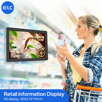 Tablette tactile Android LCD noire 10,1 pouces avec prise en charge vidéo 4K et SDK activé pour la signalisation numérique et la recherche d'itinéraires dans les ascenseurs des centres commerciaux