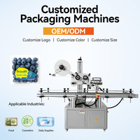 Dispenser Stiker Dapat Diatur Ketinggiannya untuk Permukaan Datar, Peralatan Lini Produksi Beroda untuk Wadah Karton Makanan dan Kosmetik