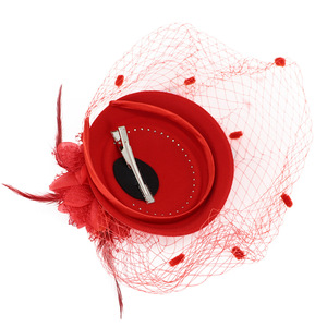 New <strong>Fascinator</strong> for Stewardess Women Tea Party Wool Elegant Church Hats <strong>Small</strong> Party Top Hats Designer Women Hats - Product Image 5