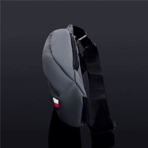 Custom <b>Waterproof</b> Running Fitness Fanny <b>Pack</b> PU Leather Waist Belt Bag for Men With Logo - Product Image 4