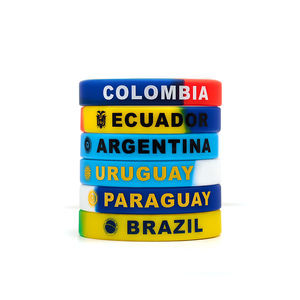 Bracelet en silicone imperméable imprimé drapeaux du monde, bracelet <span class=keywords><strong>de</strong></span> football USA 2026 pour les fans <span class=keywords><strong>de</strong></span> football national, souvenirs d'événements - Product Image 5