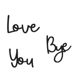Adesivo Murale in Legno con Alfabeto Moderno e Semplice, Logo 'Love You Bye' <span class=keywords><strong>per</strong></span> Decorazione di <span class=keywords><strong>Casa</strong></span>, Corridoio e Camera da Letto - Product Image 5